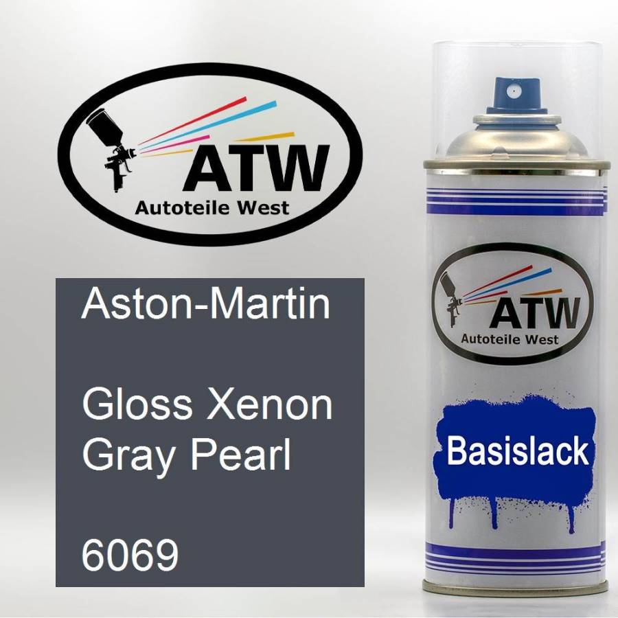 Aston-Martin, Gloss Xenon Gray Pearl, 6069: 400ml Sprühdose, von ATW Autoteile West.